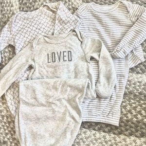 Three infant pajamas